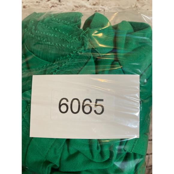 Hoss Intropia Dress Womens Medium Kelly Green Asymmetric Sleeve Bow Tie Stretch - Picture 13 of 16